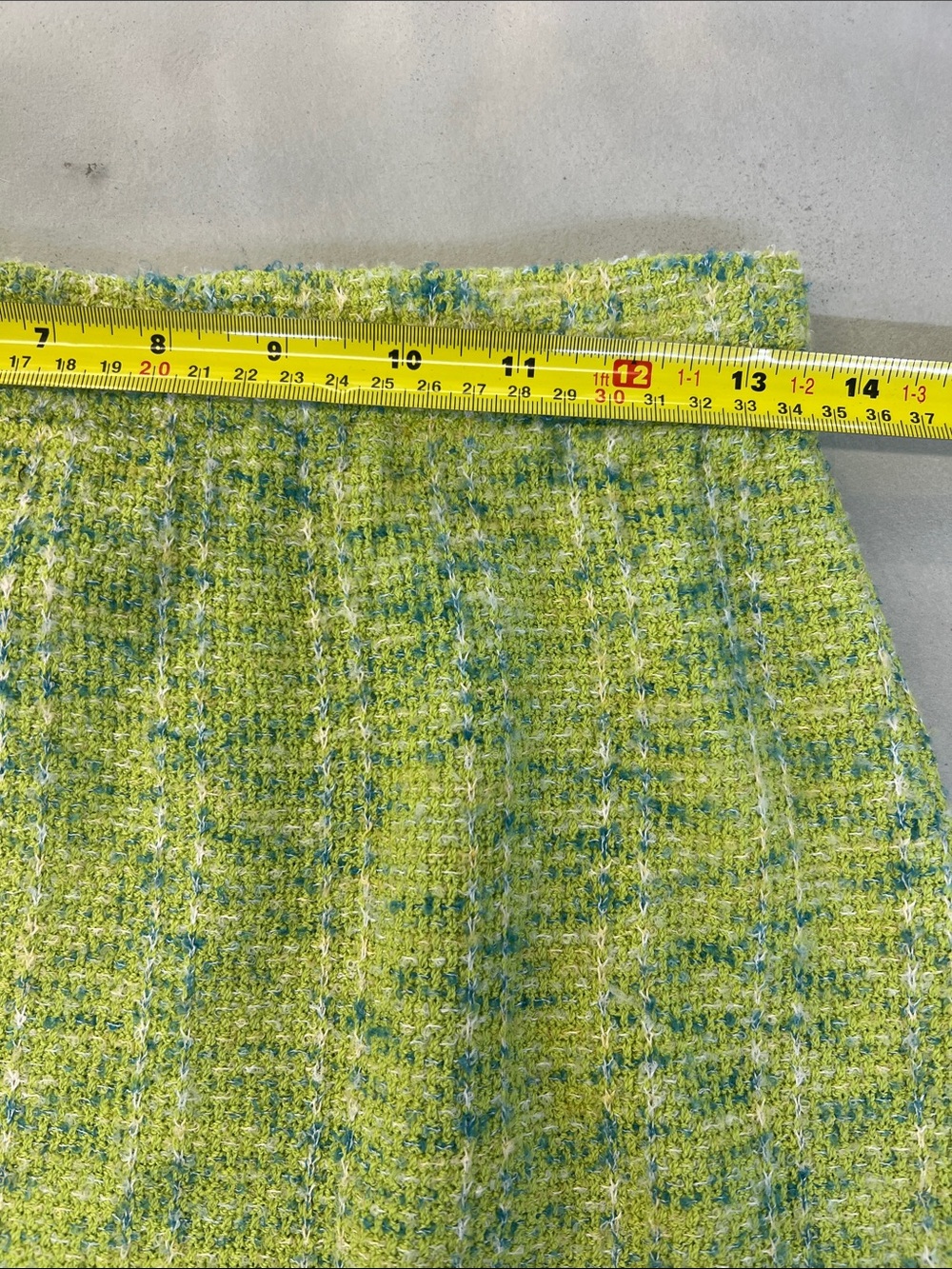 St. John Chartreuse Tweed Pencil Skirt - Picture 4 of 5